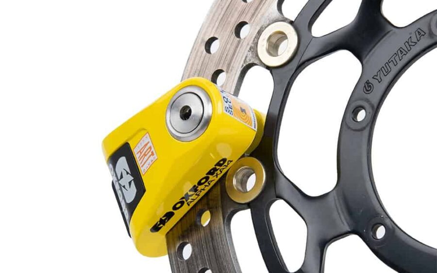 Oxford Alpha XA14 Alarm Disc Lock Yellow/Black – GV Bikes