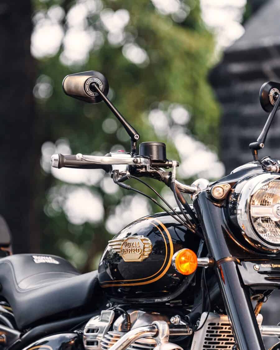 Black Tapered Bar End Mirrors - Image 3