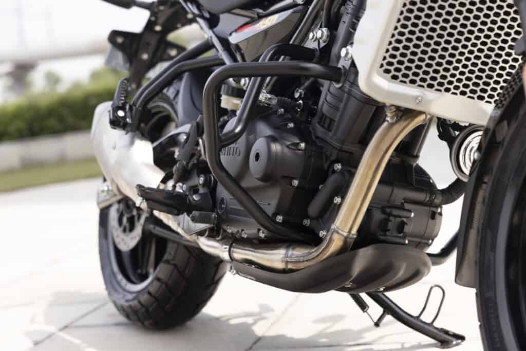 Guerrilla 450 Black Large Engine Guards GV Bikes KXA00437