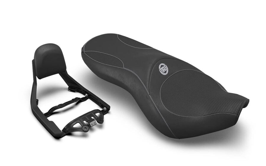 Black Deluxe Touring Dual Seat and Backrest Kit
