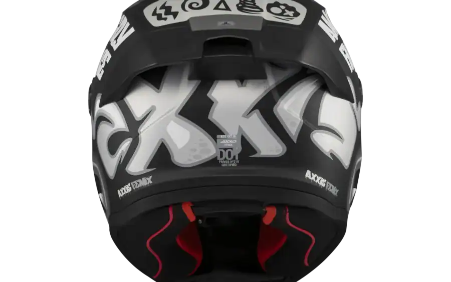 Axxis Fenix Angry Face Matte Black/White - GV Bikes, Taunton