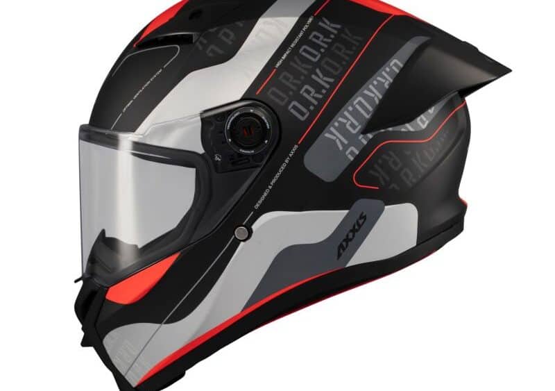 Axxis Fenix Ork Matte Black/White/Red - GV Bikes, Taunton