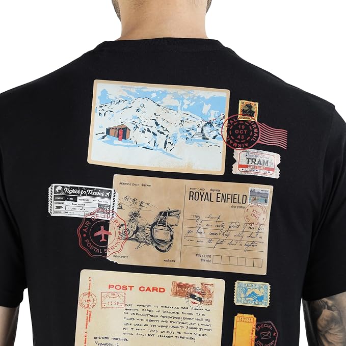 Postcards T-Shirt Black 4 Postcards T-Shirt Black - Image 4