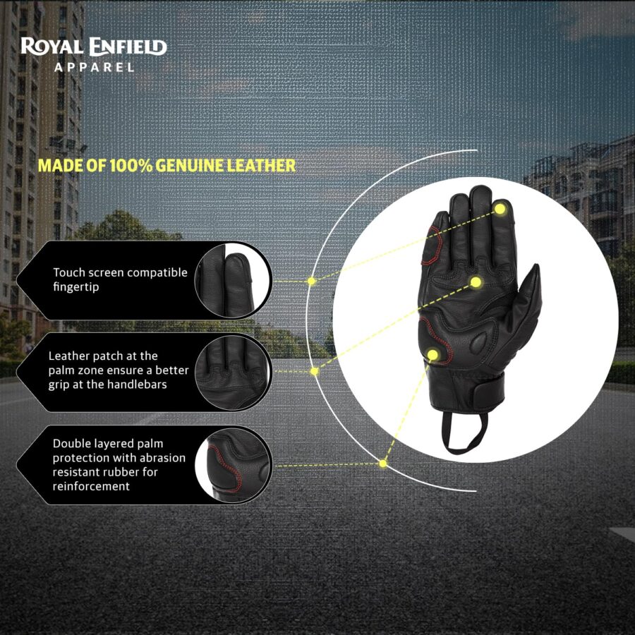 Royal Enfield Arizona Leather Gloves - Image 6