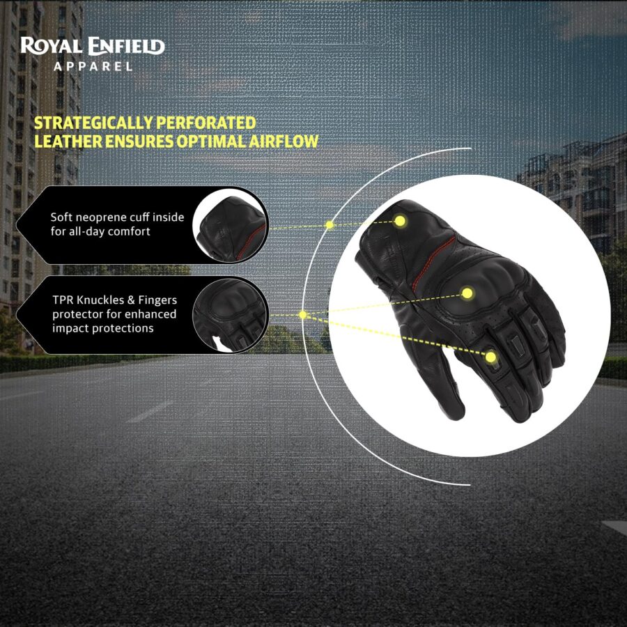 Royal Enfield Arizona Leather Gloves - Image 7
