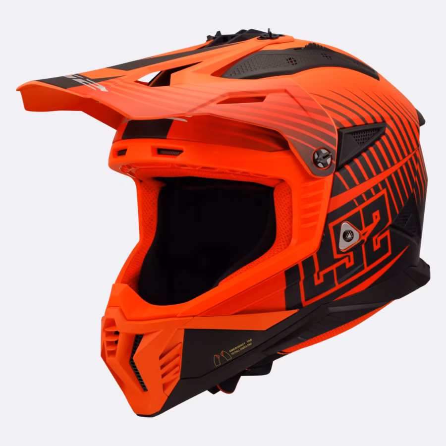 LS2 MX708 Fast II Duck Matt Orange/Red