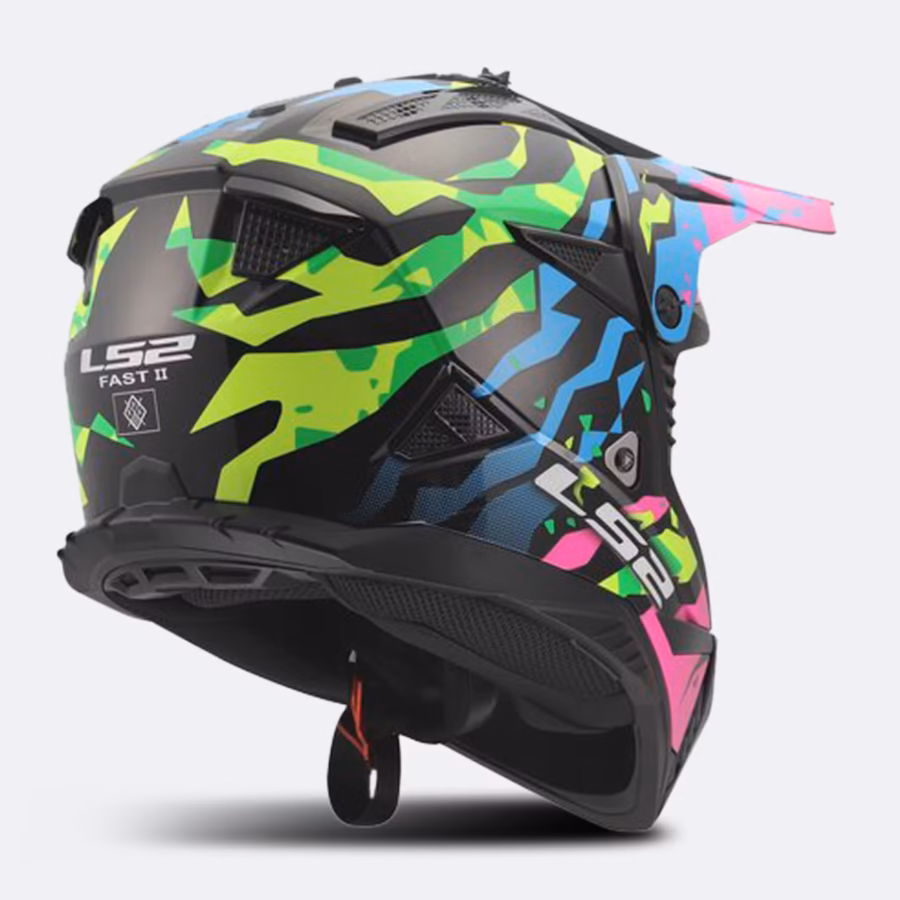 LS2 MX708 Fast II Grotesk Blue/Pink/Green - Image 7