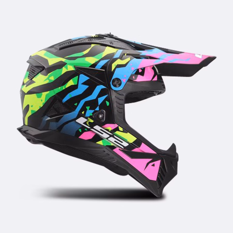 LS2 MX708 Fast II Grotesk Blue/Pink/Green - Image 6