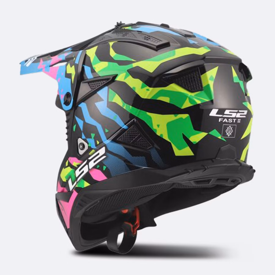 LS2 MX708 Fast II Grotesk Blue/Pink/Green - Image 9