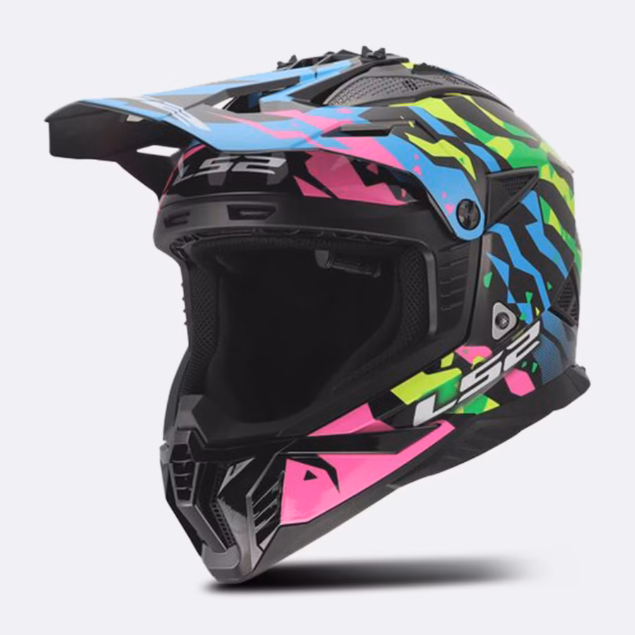 LS2 MX708 Fast II Grotesk Blue/Pink/Green